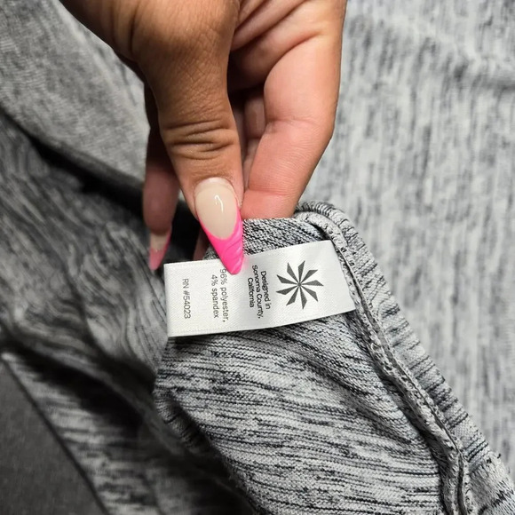 Athleta Blissful Sharkbite Gray Sweatshirt - Picture 5 of 5